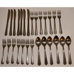 National Stainless Flatware 27 Pieces Made Korea Forks Spoons Knives NST88. Fixed Price $34.16.
