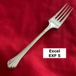 Excel EXF-5 Ribbed Handle Salad Fork 6 1/8" Stainless Steel Flatware. Fixed Price $8.69.
