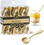 Mini Gold Spoons, 4 Inch Dessert Disposable, Small Plastic.... Fixed Price $15.78.