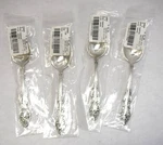 Oneida Stainless Steel Baroque Rose Set Of 4 Teaspoons 6" Community Flatware. Fixed Price $30.94.