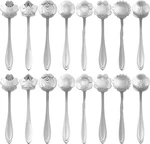16 Pieces Coffee Set, Pbiehsr Stainless Steel Flower. Fixed Price $15.63.