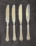 4-KNIVES Hampton Silversmiths HSV76 Stainless Ribbed Silverware Choice Flatware. Fixed Price $8.10.