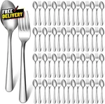 100PCS Forks And Spoons Silverware Set Bulk Stainless Steel Flatware Cutlery. Fixed Price $37.92.