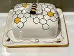 Ceramic Bee Butter Dish. Fixed Price $15.00.