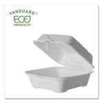 Eco Products EPHC6NFA Sugarcane Clamshells 6X6X3 White 500/CARTON. Fixed Price $127.95.