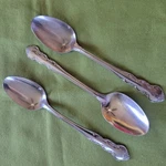 Ekco Eterna Stainless 3 Teaspoons Keepsake Pattern 6 1/8" #192885. Fixed Price $10.99.