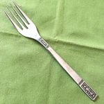 Interpur Stainless Cortina Pattern Dinner Fork Black Accent Textured 7 1/8". Fixed Price $5.99.