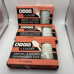Vintage 1988 Dixie Forks & Spoons Boxes With Disposable Cutlery Nos - Prop. Fixed Price $24.99.