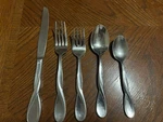 Oneida Satin Aquarius - Stainless 5PC. Place Setting. Fixed Price $50.00.