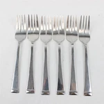 Lot Of 6 Cuisinart Flatware CUI28 (stainless) Pattern Salad Forks 7.25" Long. Fixed Price $16.99.