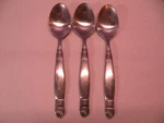 Set Of 3 Casa Cristina Alhambra Stainless Steel Teaspoons 7 In. GE1. Fixed Price $38.04.