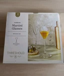 Threshold Martini Glasses Set Of 4 7.6 Fl Oz Dishwasher Safe New Box. Fixed Price $8.98.