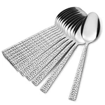 E-far Hammered Dinner Spoons Set Of 12, 7.9 Inch Stainless Steel Soup S.... Fixed Price $20.17.
