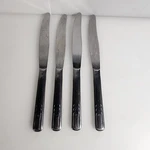 Lot Of 4 Hull Stainless Flatware HUS3 Butter Knife Discon Pattern Geometric 8.5". Fixed Price $13.95.