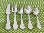 Lenox Abilene Stainless 18/10 Glossy Ribbed New Flatware Smart Choice B53N. Fixed Price $5.19.