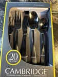 Cambridge Flatware Byram Black Mirror 5 Piece Service Set Of Four New. Fixed Price $27.95.