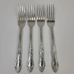 Oneida OHS103 Thor 4 Dinner Forks Stainless Flatware Glossy Floral Discontinued. Fixed Price $26.60.