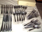 Lenox Flatware Set New Box 34 Pieces Stainless Steel Extra Serving. Fixed Price $39.99.