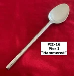 Pier PII-16 Hammered Rod Handle Soup Spoon 1/8" Stainless Steel Flatware. Fixed Price $6.89.