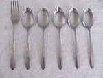 Everlasting Stainless Usa EVR1-STAR-5 Teaspoons 7/8" & Salad Fork 6. Fixed Price $33.99.