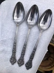 Set Of 3 Versailles By Msi Spoons 7.5 Inch Floral Glossy. Fixed Price $17.99.
