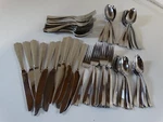 Lot Of 53 Oneida Pluma Stainless Steel Flatware. Fixed Price $69.99.