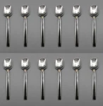 Oneida Ltd Stainless Midnight Oval Soup / Place Spoons - Set Of Twelve Usa. Fixed Price $39.99.