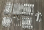 Pfaltzgraff Sapphire Bay Stainless Steel 60- Piece Flatware & Serving Pcs New. Fixed Price $60.00.