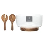 Gibson Elite Wildgreens Large Glass Salad Bowl Decorative Fruit Set W.... Fixed Price $65.34.