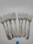 Temptations Old World Bead Stainless 18/10 Salad Fork Round Tip Flatware -7 1/8". Fixed Price $16.00.