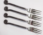 Gourmet Settings Treble Clef 18/8 Stainless " Dinner Forks Black Handle. Fixed Price $35.00.