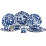 Spode Blue Italian 12 Piece Dinnerware Set. Fixed Price $199.99.