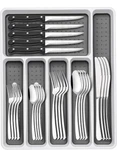 49-PIECE Silverware Set With Organizer, Heavy Duty Stainless Steel. Fixed Price $61.90.