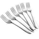 Aebeky 12-PIECE Stainless Steel Dessert Forks,salad 6.7-INCH, Silver. Fixed Price $24.99.