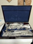 Wallace Stainless Steel Flatware Set 85 Pc Service For 12 W/wood Chest New. Fixed Price $299.00.