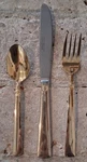 Reed & Barton Sanderling Gold Electroplate Flatware Lot 40 Pc Select Stainless. Fixed Price $45.00.