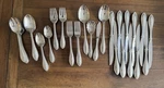 Oneida American Harmony Flatware Set Beaded Edge - Stainless Steel 70 Pieces. Fixed Price $90.00.
