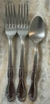 OHS103 (stainless) By Oneida Silver Floral, Glossy 3PC Spoons & Fork. Fixed Price $7.99.