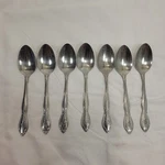 Customcraft CUS11 Monogram Stainless Steel 7 Teaspoons. Fixed Price $19.99.