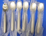 6 - Oneida Lamais Frosted Handle Stainless Usa Flatware 5/8" Teaspoons New!. Fixed Price $29.56.