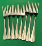 Set Of 8 Castle Court CCS9 Pattern Stainless Forks Japan. Fixed Price $16.00.