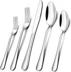 Wildone Silverware Set, Stainless Steel Flatware 20-PIECE,. Fixed Price $21.32.