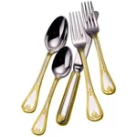 Couzon Consul Gold Accent 5 Piece Place Setting (stainless),nib, New. Fixed Price $150.00.