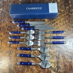 Cambridge Jubilee Blue Stainless & Plastic Service For Three - Note 12PC Set. Fixed Price $19.99.