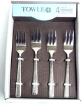 Towle Living 4-PIECE Appetizer Forks Forged Stainless Steel New. Fixed Price $22.99.