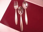 Set Of 3 Serving Pieces Cambridge CBS46 Stainless Satin Handle Glossy Tip Fork +. Fixed Price $31.24.