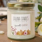 Sweet Almond 100% Soy 6.5OZ Jar Never Burned Calluna Candles. Fixed Price $12.74.
