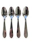 Winco Peacock Stainless Steel Demitasse Spoons Set Of 4 Silver 18-10 Tone. Fixed Price $25.59.
