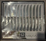 Mikasa Bravo 1075011 Premium High Carbon Stainless Steel Steak Knives Set Of 12. Fixed Price $47.95.