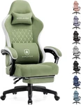 Ergonomic Gaming Chair With Lumbar Support, Footrest & Pocket Spring Cushion. Fixed Price $249.99.